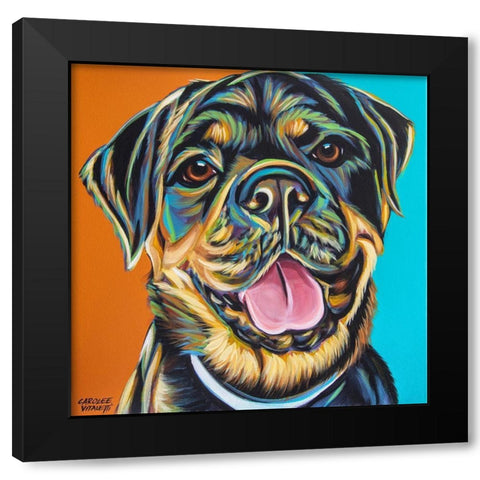 Rottweiler II Black Modern Wood Framed Art Print by Vitaletti, Carolee