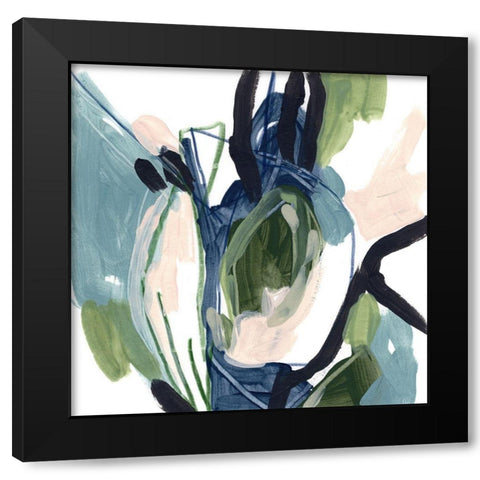 Stratagem II Black Modern Wood Framed Art Print by Vess, June Erica