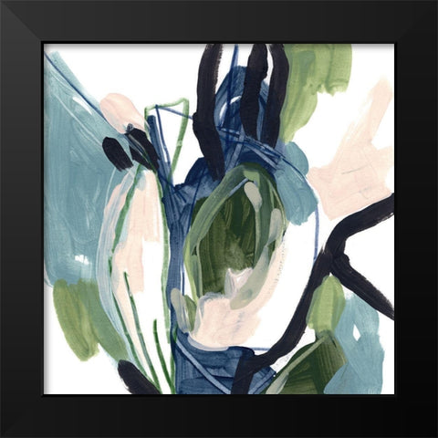 Stratagem II Black Modern Wood Framed Art Print by Vess, June Erica