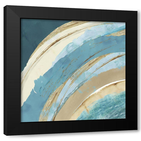 Making Blue Waves I Black Modern Wood Framed Art Print by Kouta, Flora