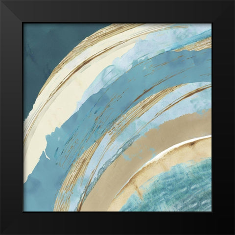 Making Blue Waves I Black Modern Wood Framed Art Print by Kouta, Flora