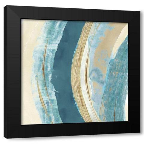 Making Blue Waves II Black Modern Wood Framed Art Print with Double Matting by Kouta, Flora