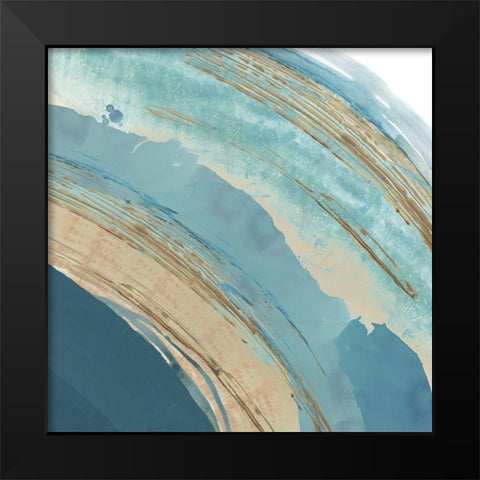 Making Blue Waves III Black Modern Wood Framed Art Print by Kouta, Flora
