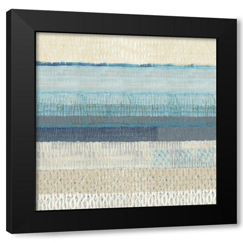 Dreams in Blue II Black Modern Wood Framed Art Print with Double Matting by Kouta, Flora