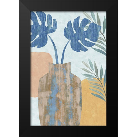 Indigo Yellow Still Life IV Black Modern Wood Framed Art Print by Kouta, Flora
