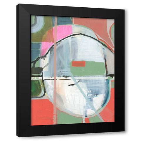 Collage I Black Modern Wood Framed Art Print by Cartissi