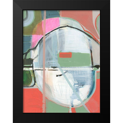 Collage I Black Modern Wood Framed Art Print by Cartissi