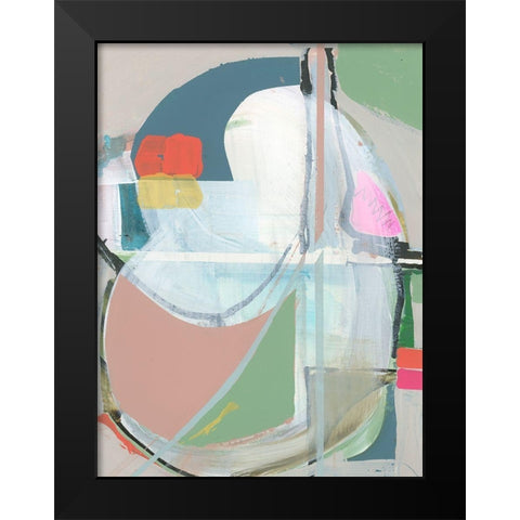 Collage II Black Modern Wood Framed Art Print by Cartissi