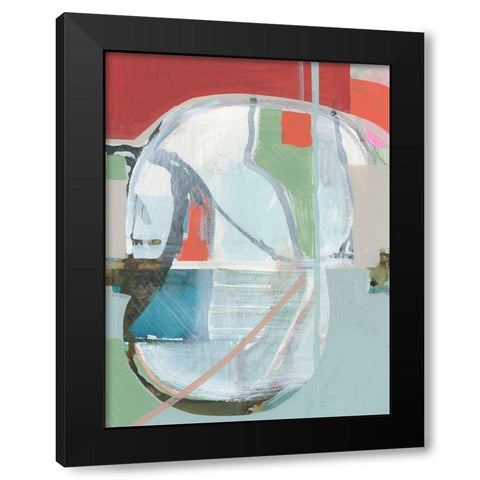 Collage IV Black Modern Wood Framed Art Print with Double Matting by Cartissi