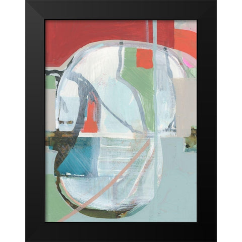 Collage IV Black Modern Wood Framed Art Print by Cartissi