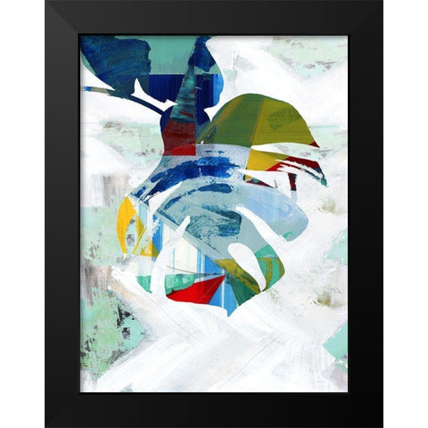 Monstera II Black Modern Wood Framed Art Print by Cartissi