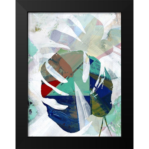 Monstera IV Black Modern Wood Framed Art Print by Cartissi