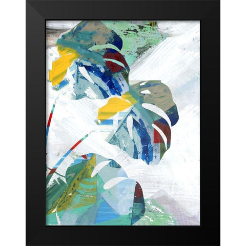 Monstera X Black Modern Wood Framed Art Print by Cartissi