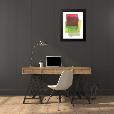 Graphene II Black Modern Wood Framed Art Print by Cartissi