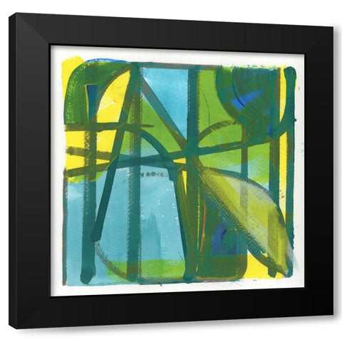 Summer I Black Modern Wood Framed Art Print with Double Matting by Cartissi