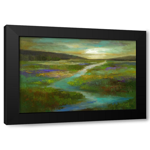 Wetlands in Autumn Black Modern Wood Framed Art Print by Finch, Sheila