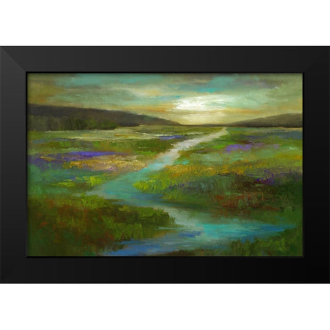 Wetlands in Autumn Black Modern Wood Framed Art Print by Finch, Sheila
