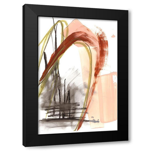 Scraped I Black Modern Wood Framed Art Print with Double Matting by Goldberger, Jennifer