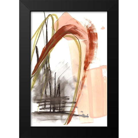 Scraped I Black Modern Wood Framed Art Print by Goldberger, Jennifer