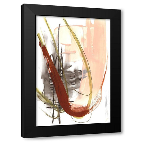 Scraped II Black Modern Wood Framed Art Print with Double Matting by Goldberger, Jennifer