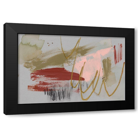 Scribbles and Paint I Black Modern Wood Framed Art Print with Double Matting by Goldberger, Jennifer