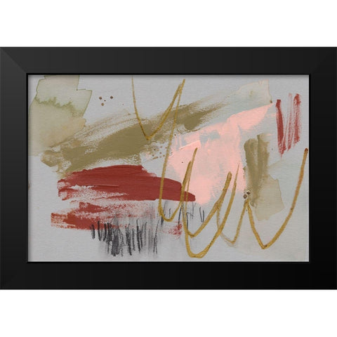 Scribbles and Paint I Black Modern Wood Framed Art Print by Goldberger, Jennifer