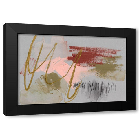 Scribbles and Paint II Black Modern Wood Framed Art Print with Double Matting by Goldberger, Jennifer