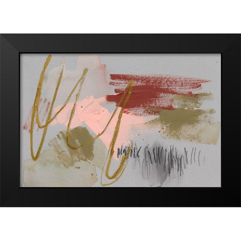 Scribbles and Paint II Black Modern Wood Framed Art Print by Goldberger, Jennifer