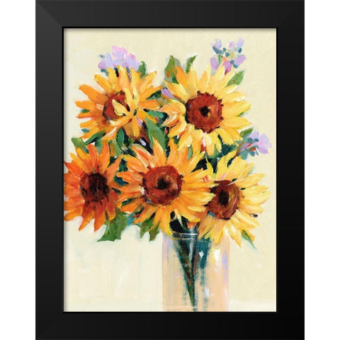 Fresh Cut Flowers I Black Modern Wood Framed Art Print by OToole, Tim