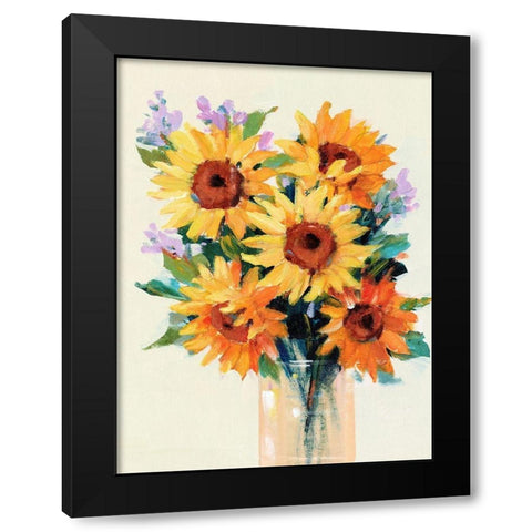 Fresh Cut Flowers II Black Modern Wood Framed Art Print with Double Matting by OToole, Tim