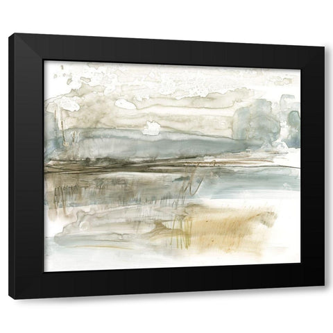 Stark Neutral Landscape I Black Modern Wood Framed Art Print with Double Matting by Goldberger, Jennifer