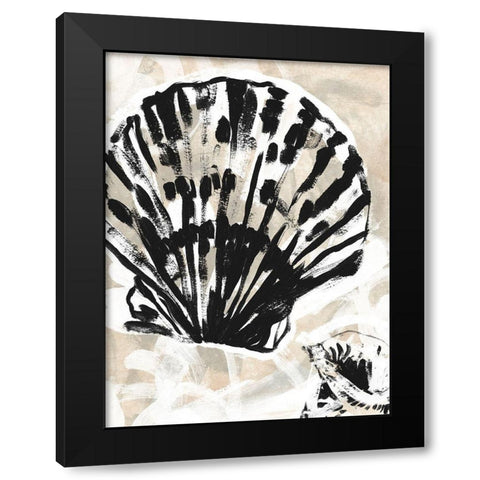Sea Scumble I Black Modern Wood Framed Art Print with Double Matting by Vess, June Erica
