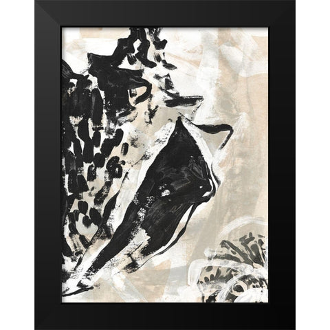 Sea Scumble III Black Modern Wood Framed Art Print by Vess, June Erica