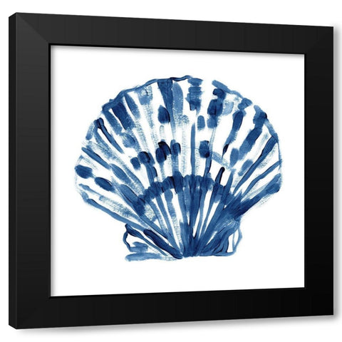 Beach Brushwork I Black Modern Wood Framed Art Print with Double Matting by Vess, June Erica