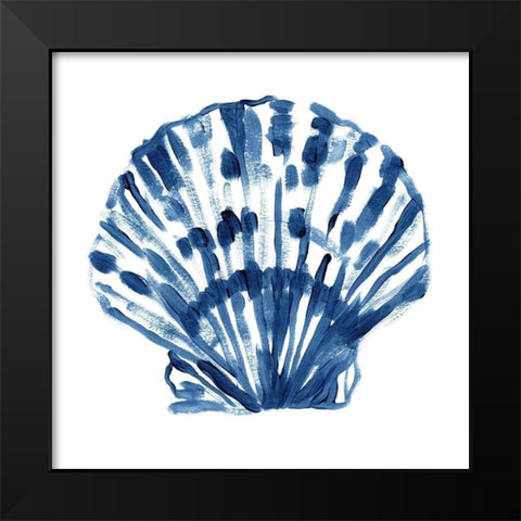 Beach Brushwork I Black Modern Wood Framed Art Print by Vess, June Erica