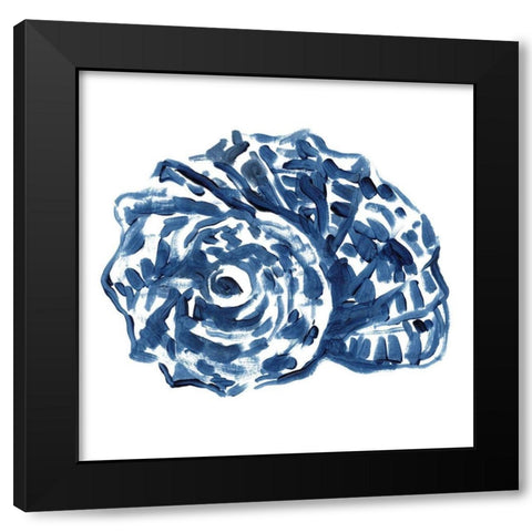 Beach Brushwork II Black Modern Wood Framed Art Print with Double Matting by Vess, June Erica