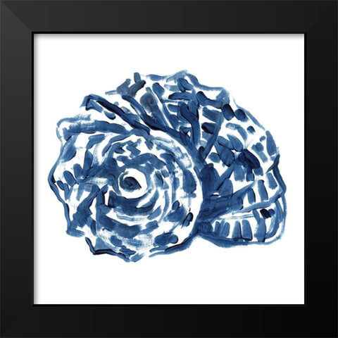 Beach Brushwork II Black Modern Wood Framed Art Print by Vess, June Erica