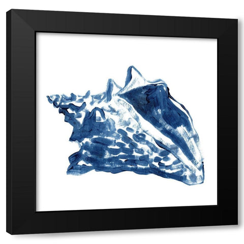 Beach Brushwork III Black Modern Wood Framed Art Print with Double Matting by Vess, June Erica