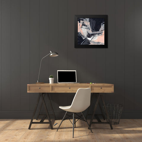 Indicator II Black Modern Wood Framed Art Print by Vess, June Erica