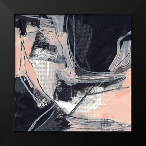 Indicator II Black Modern Wood Framed Art Print by Vess, June Erica