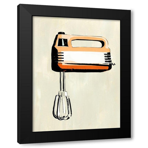 Retro Kitchen Appliance III Black Modern Wood Framed Art Print by Warren, Annie