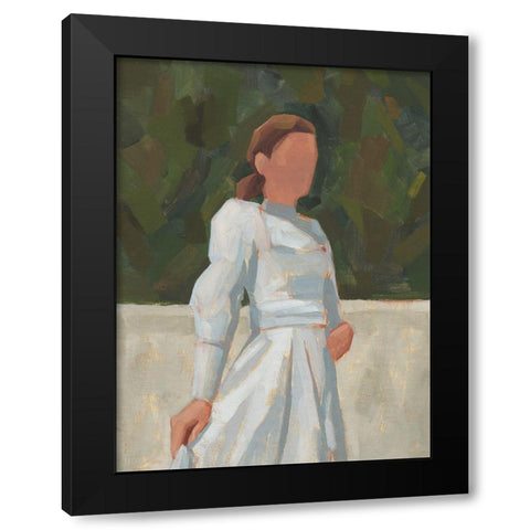 In the Garden I Black Modern Wood Framed Art Print by Green, Jacob