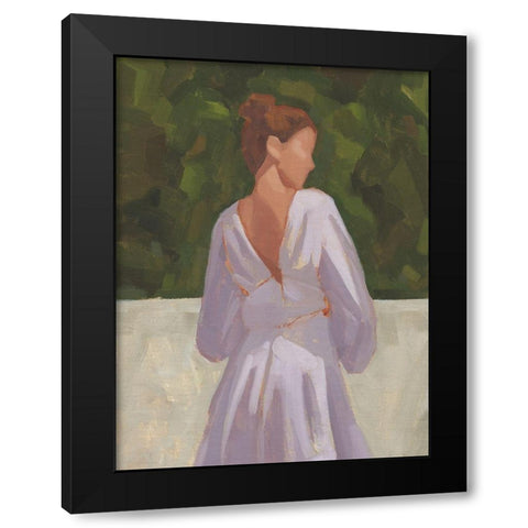 In the Garden II Black Modern Wood Framed Art Print by Green, Jacob