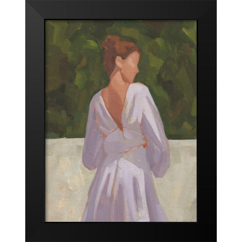 In the Garden II Black Modern Wood Framed Art Print by Green, Jacob