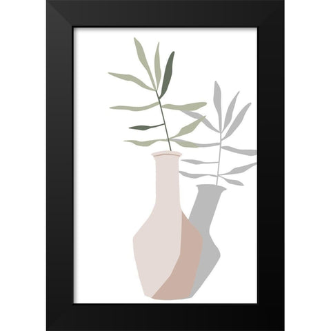 Vase and Stem III Black Modern Wood Framed Art Print by Wang, Melissa