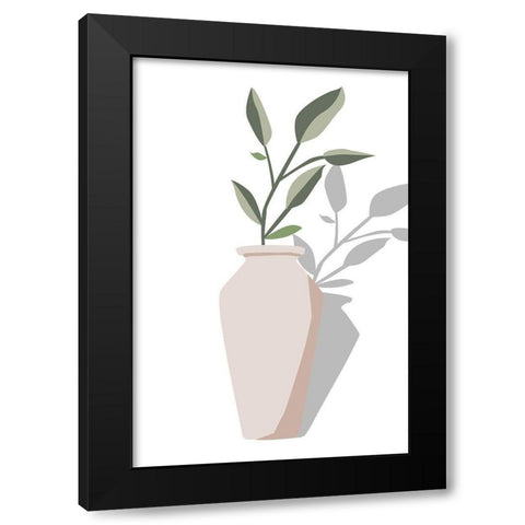 Vase and Stem IV Black Modern Wood Framed Art Print with Double Matting by Wang, Melissa