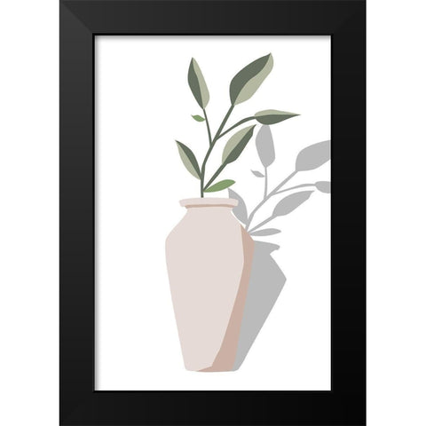 Vase and Stem IV Black Modern Wood Framed Art Print by Wang, Melissa