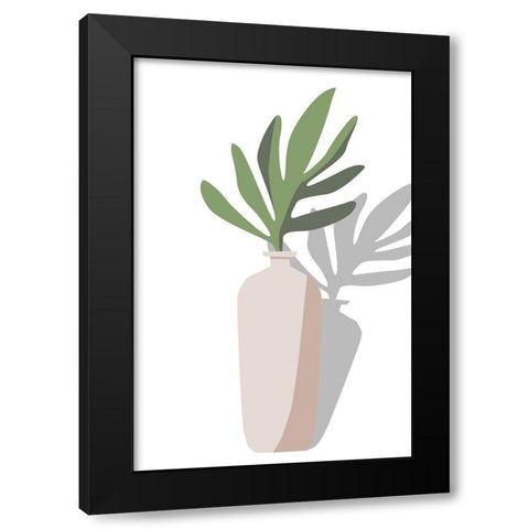 Vase and Stem VI Black Modern Wood Framed Art Print with Double Matting by Wang, Melissa