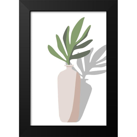 Vase and Stem VI Black Modern Wood Framed Art Print by Wang, Melissa