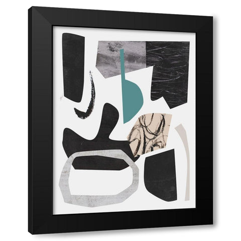 Underground Shapes I Black Modern Wood Framed Art Print with Double Matting by Wang, Melissa